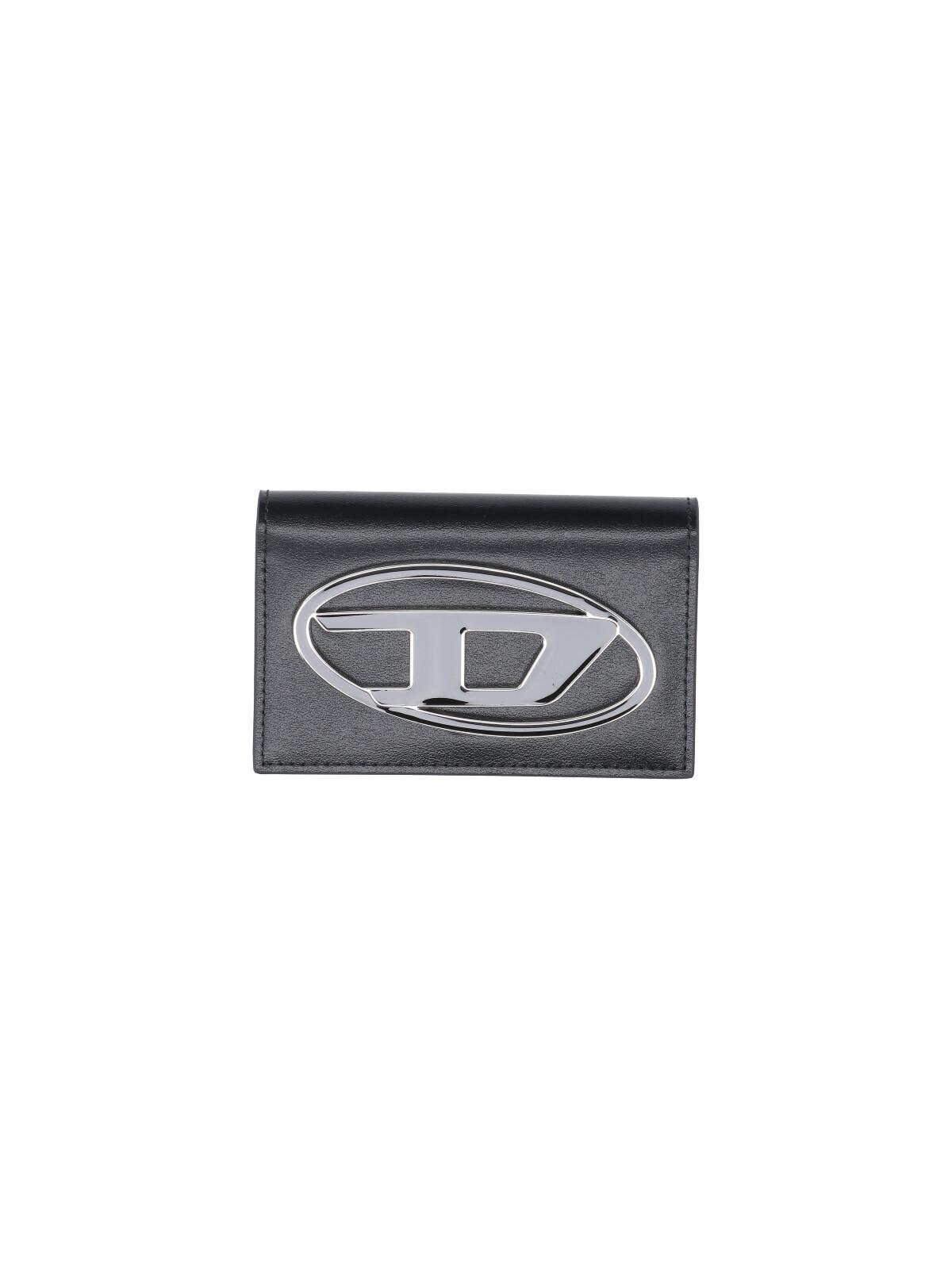 diesel wallets black leather - women