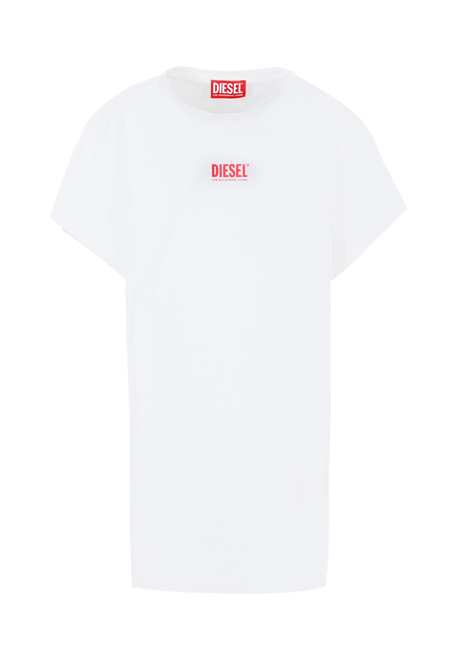 diesel white dress for girl with logo