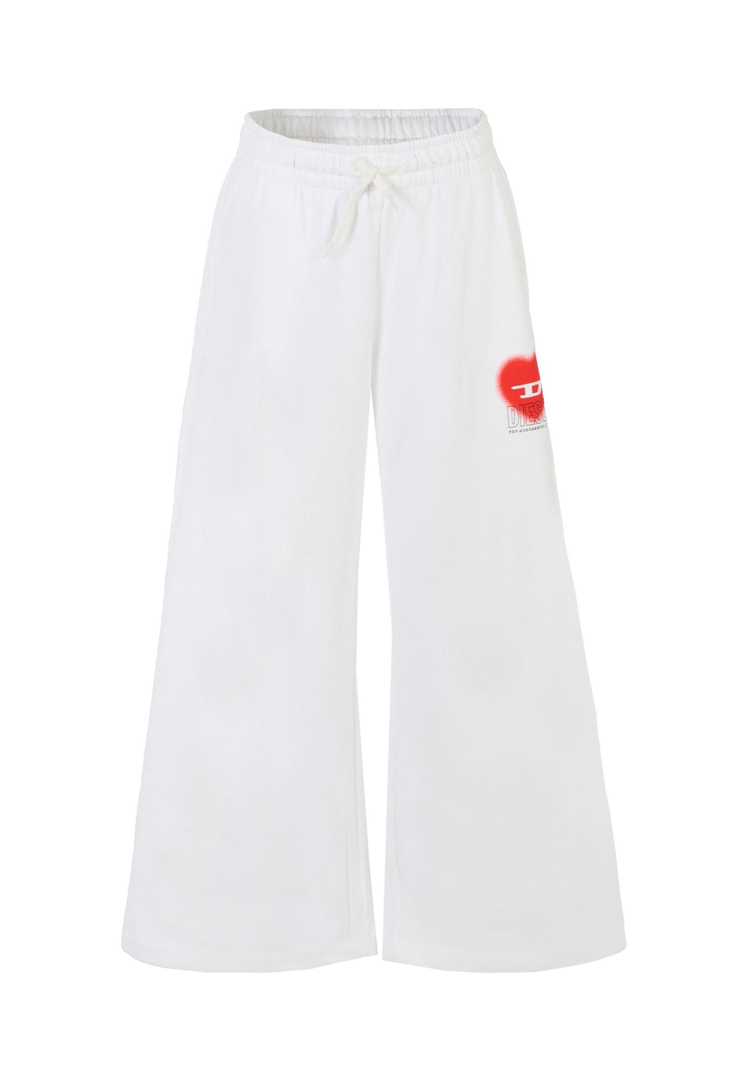 diesel white trousers for girl with heart