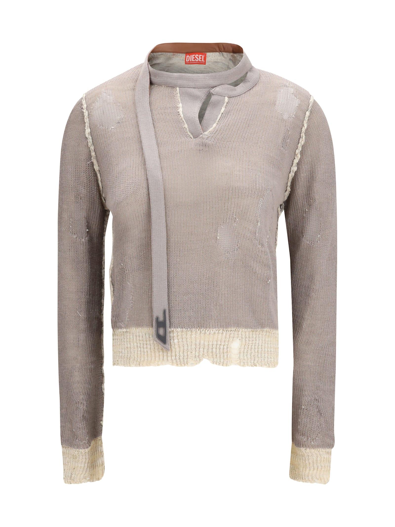 diesel worn-effect sweater