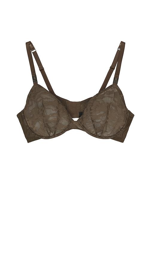 diesel x savage c camo lace plunge bra in green.