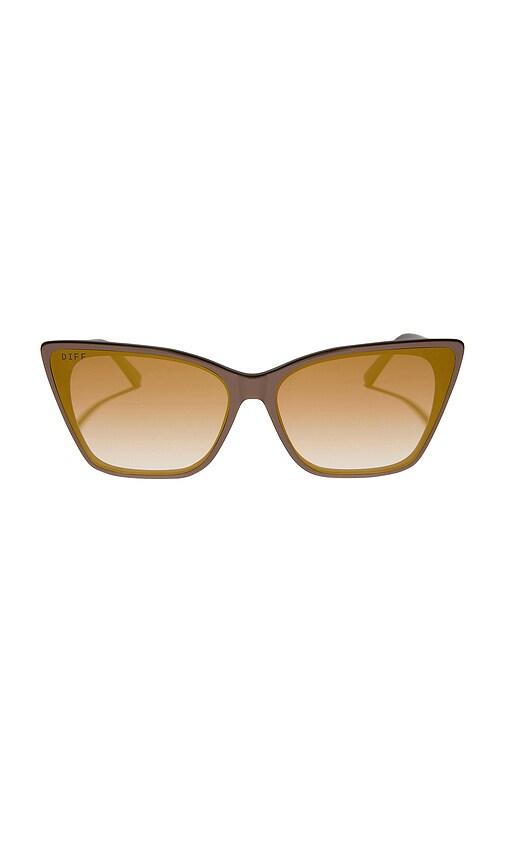 diff eyewear alina sunglasses in brown.