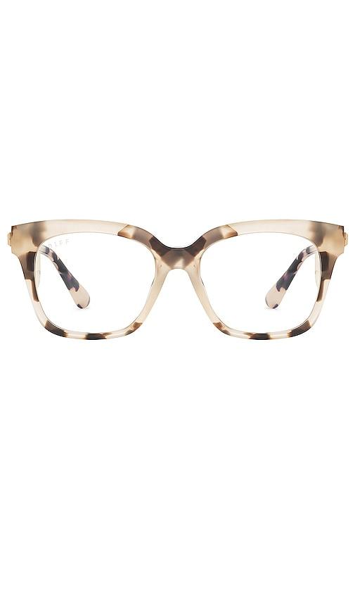 diff eyewear bella xs blue light in brown.