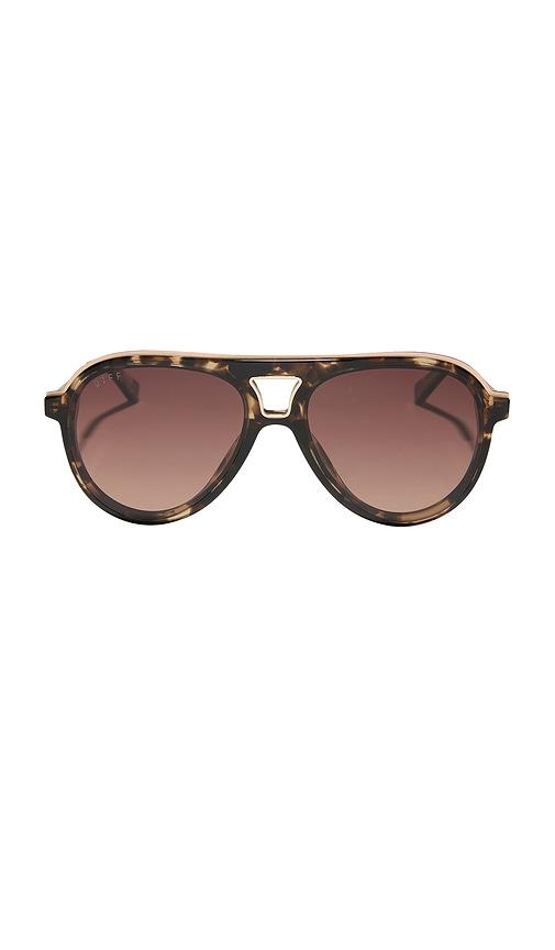 diff eyewear tosca iii sunglasses in brown.