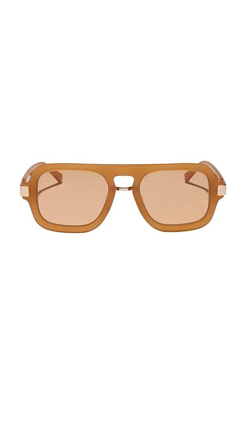 diff eyewear x rachael kirkonnell combo navigator sunglasses in orange.