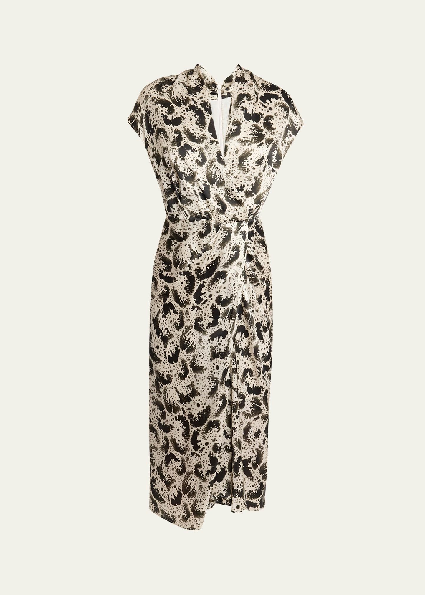dilian printed midi dress