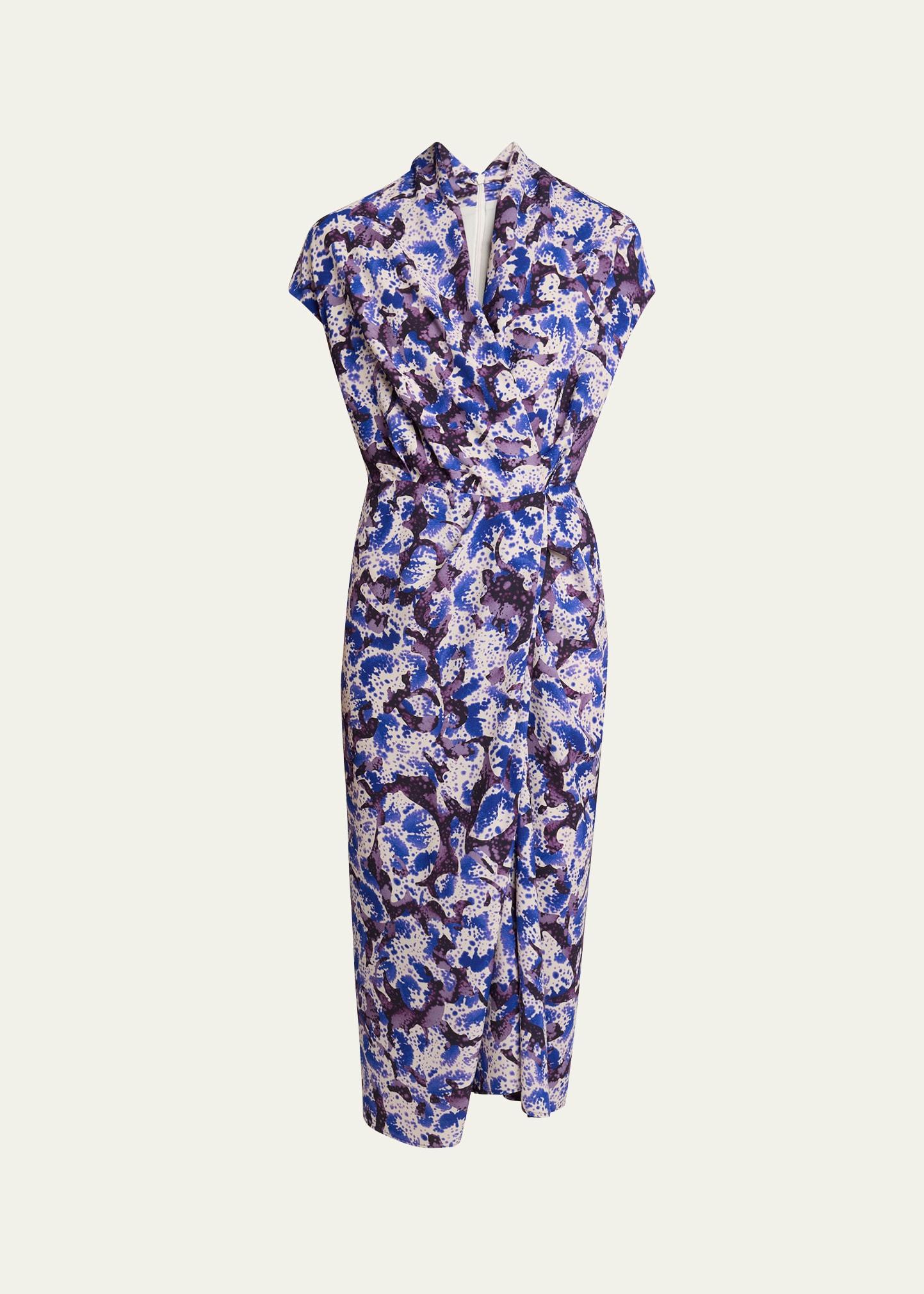 dilian printed midi dress
