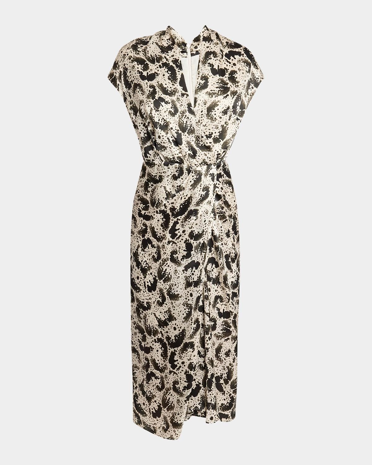 dilian printed midi dress