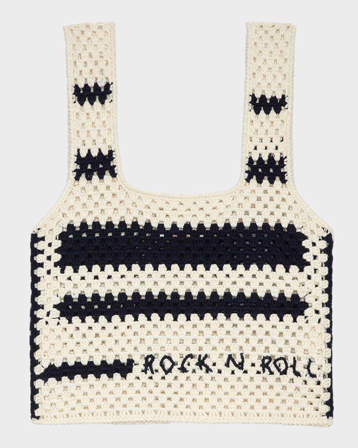 dillie embroidered crochet tank top