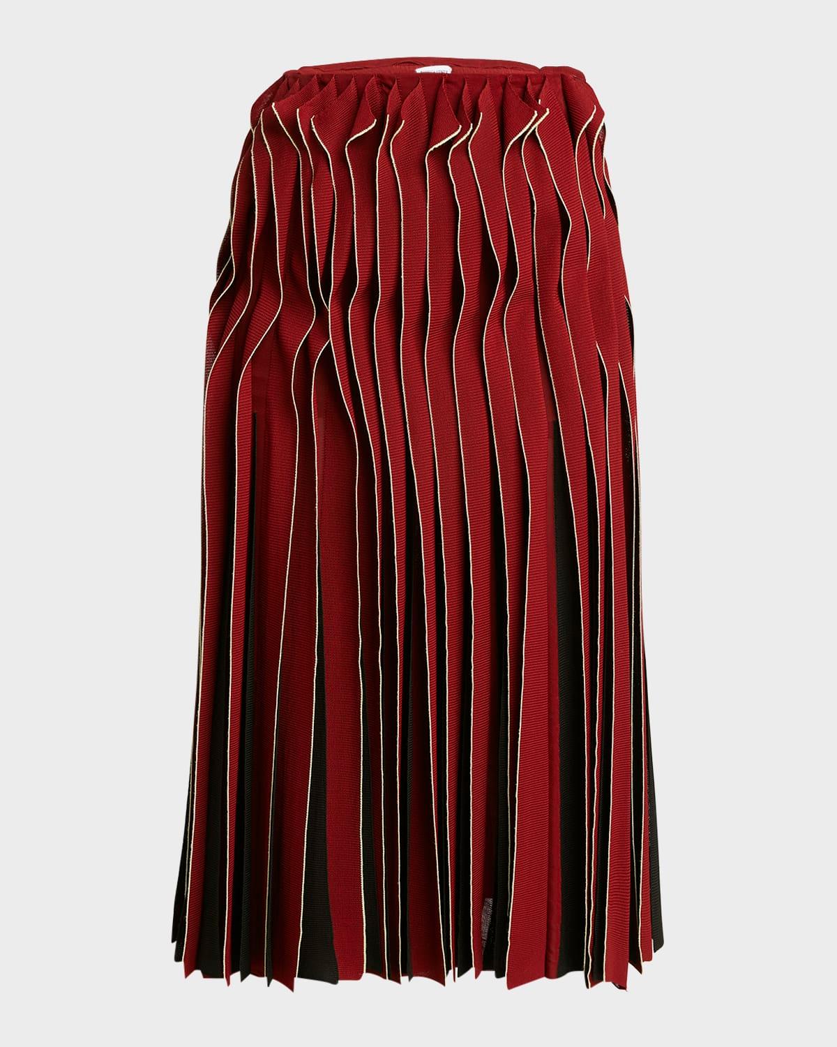 dimensional midi skirt