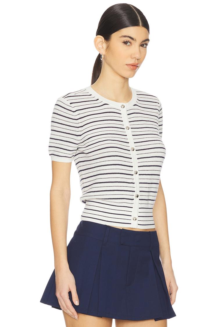 dina stripe cardigan top