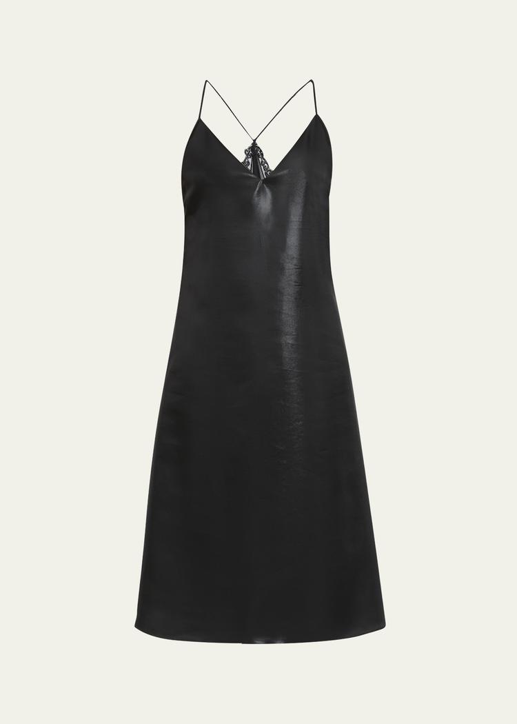 dinah silk midi slip dress