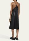 dinah silk midi slip dress
