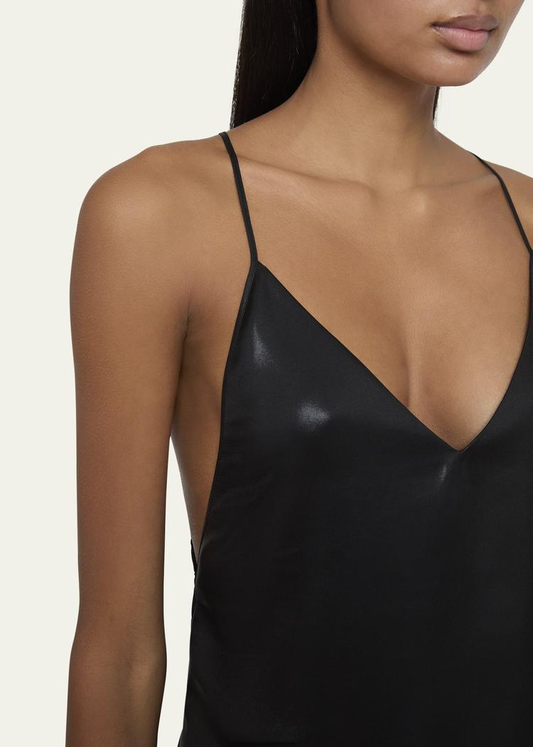 dinah silk midi slip dress