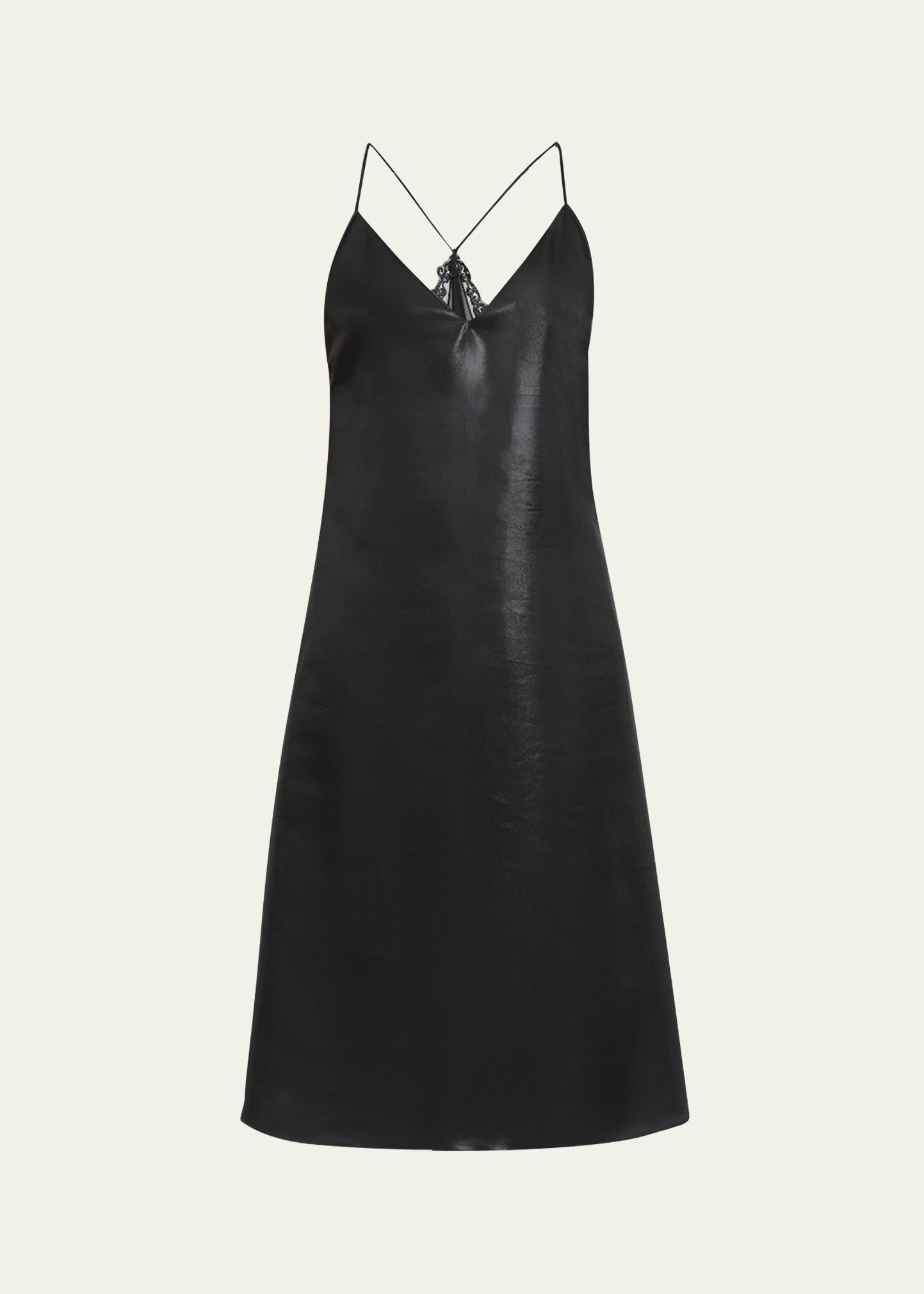 dinah silk midi slip dress