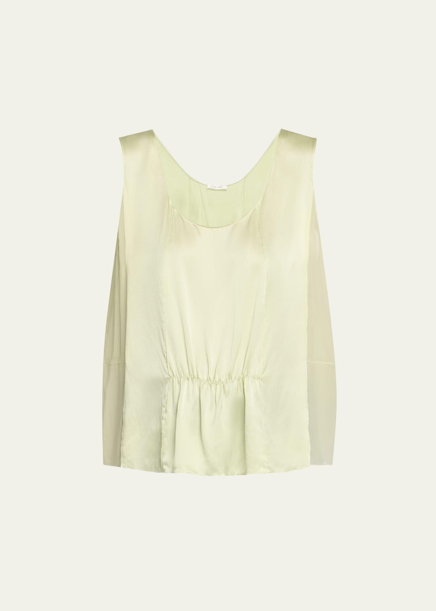 dinara boxy silk top