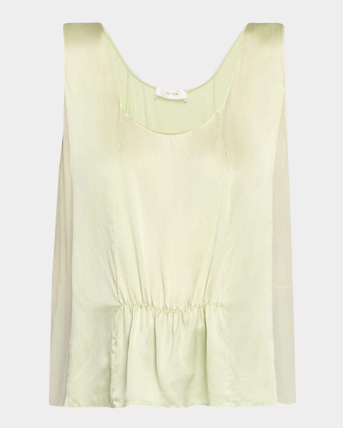 dinara boxy silk top