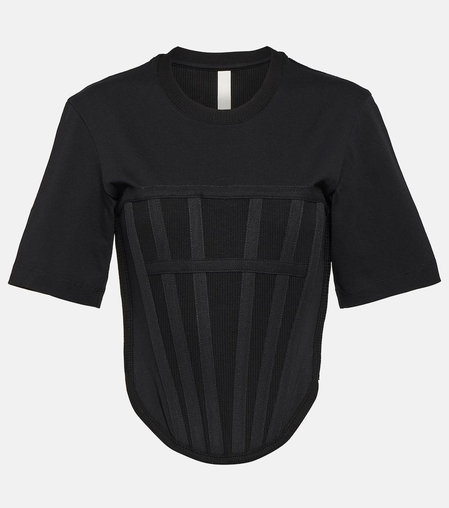 dion lee corset cotton jersey t