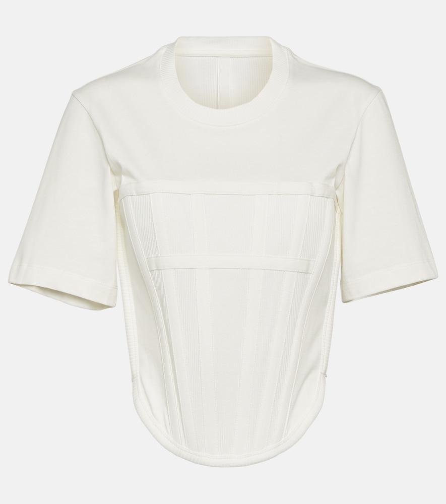 dion lee corset cotton jersey t