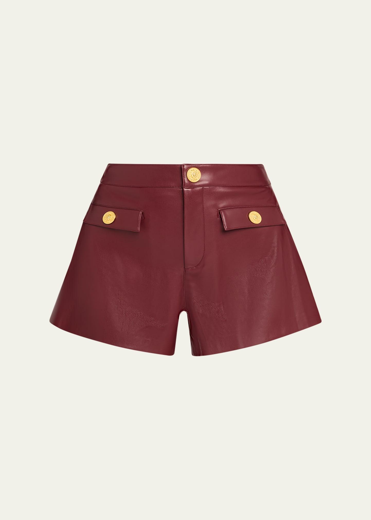 dionne faux leather shorts