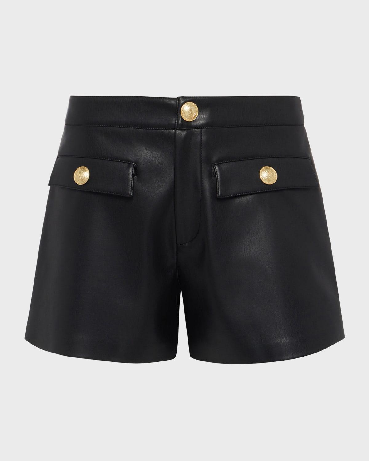 dionne faux leather shorts