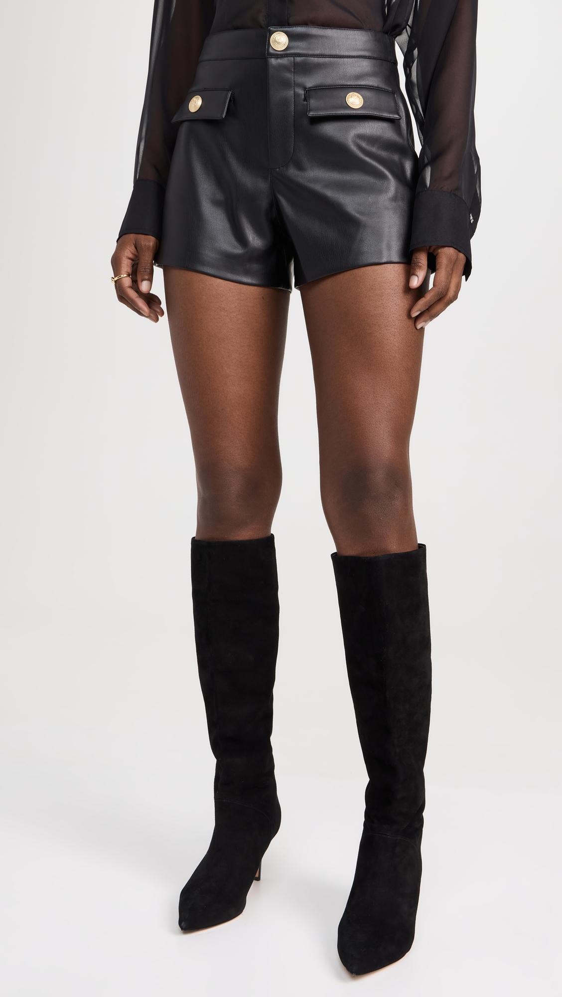 dionne faux leather shorts