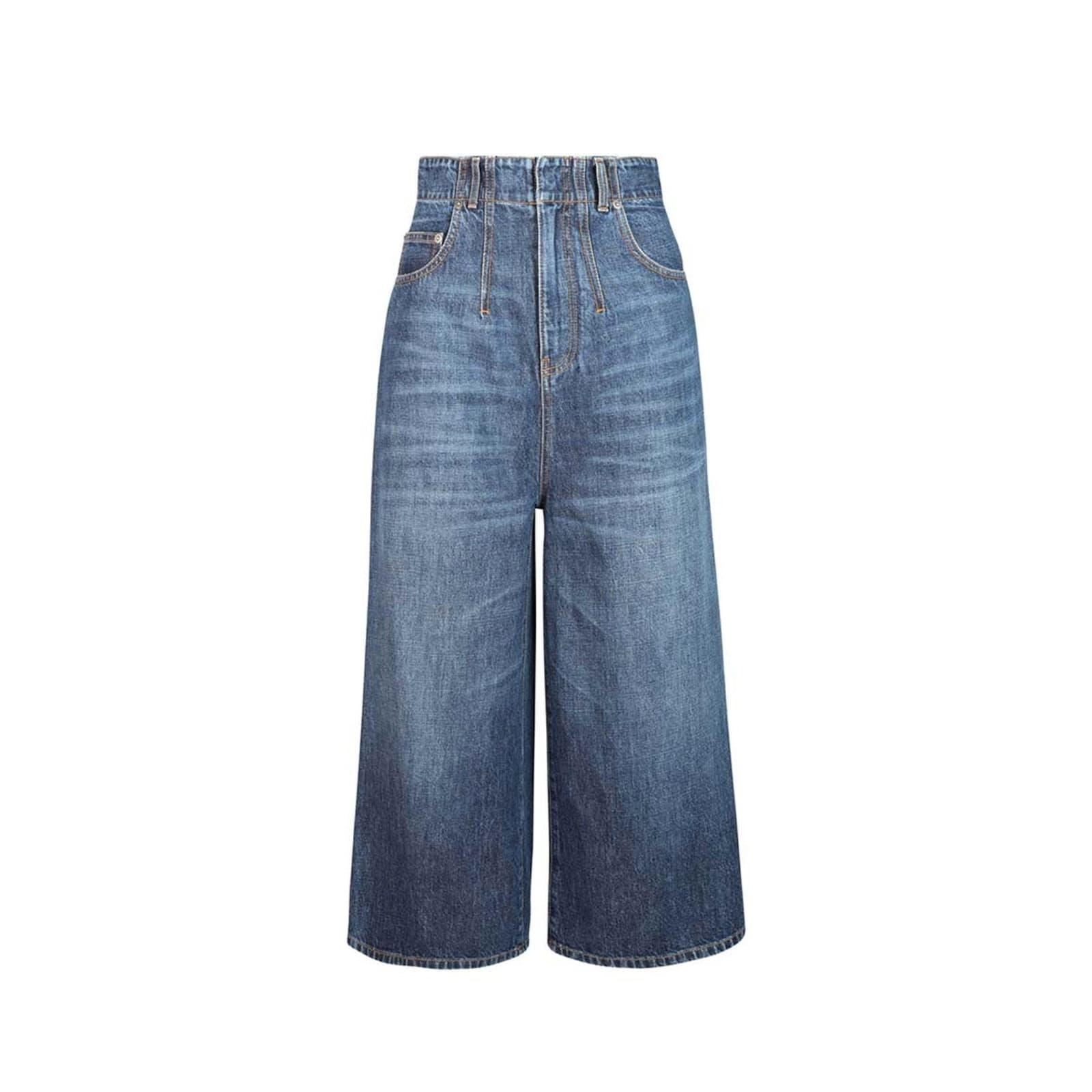 dior wide-leg denim jeans