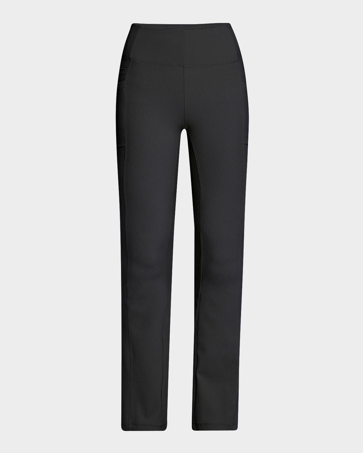 directional rib bootcut pants