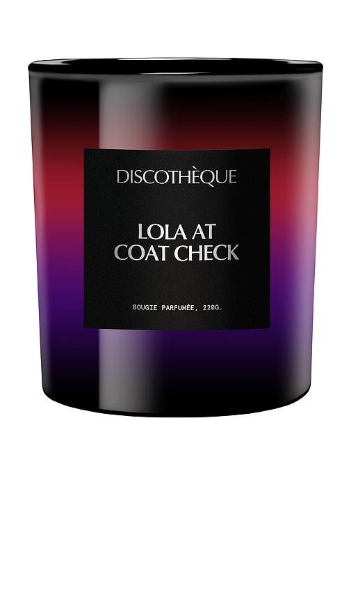 discotheque lola at coat check candle in beauty: na.