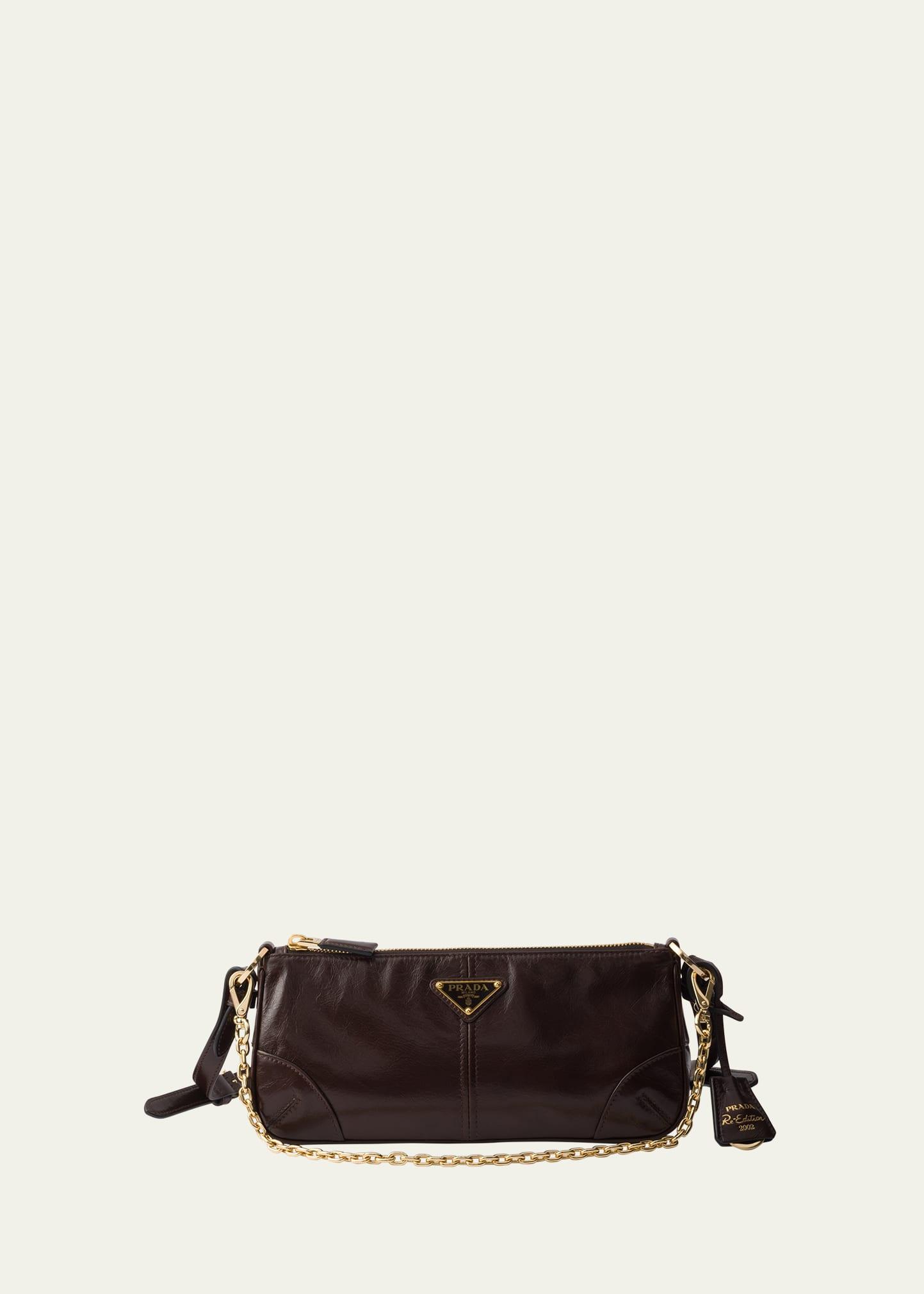 distressed leather shoulder bag