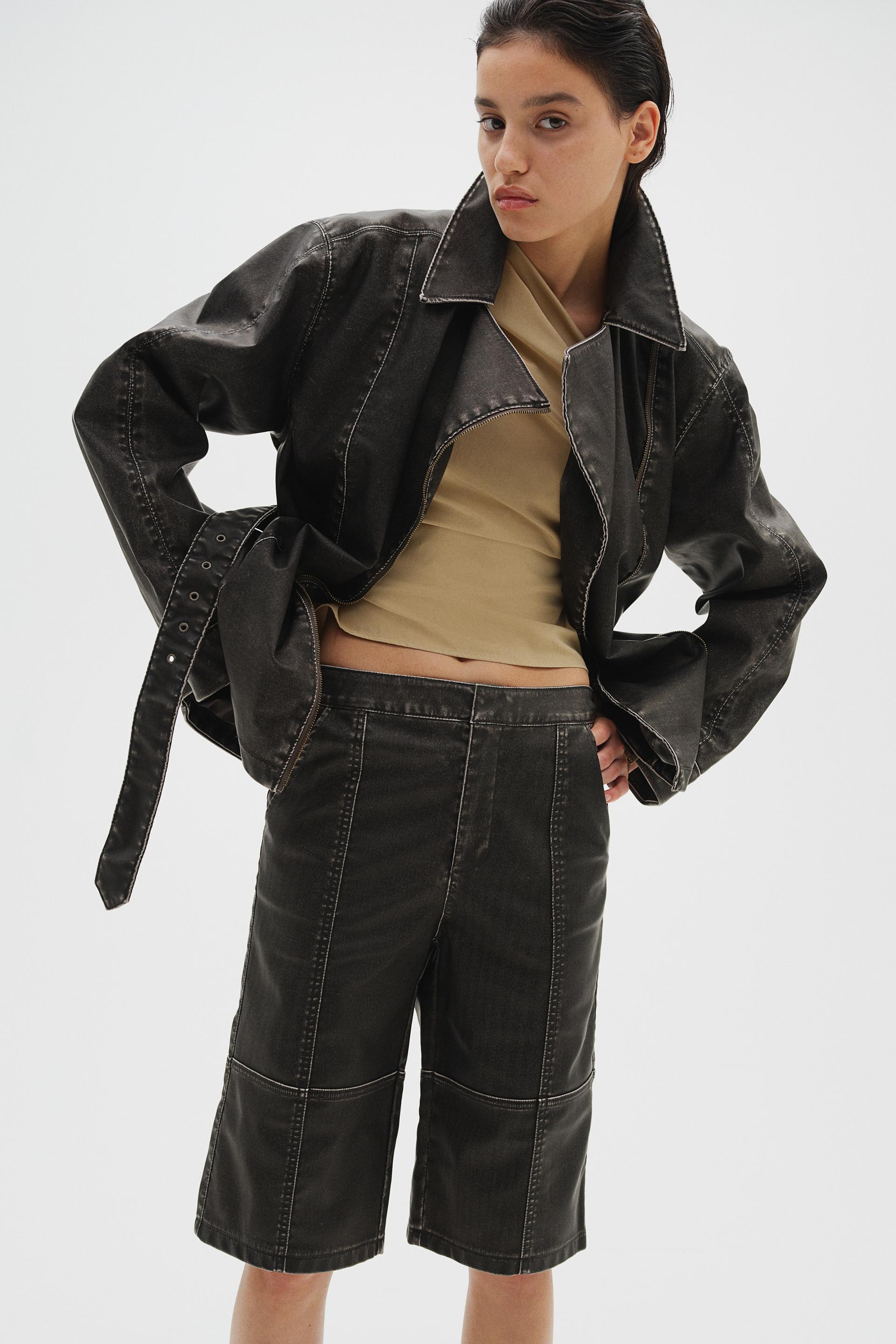 distressed-look capri pants