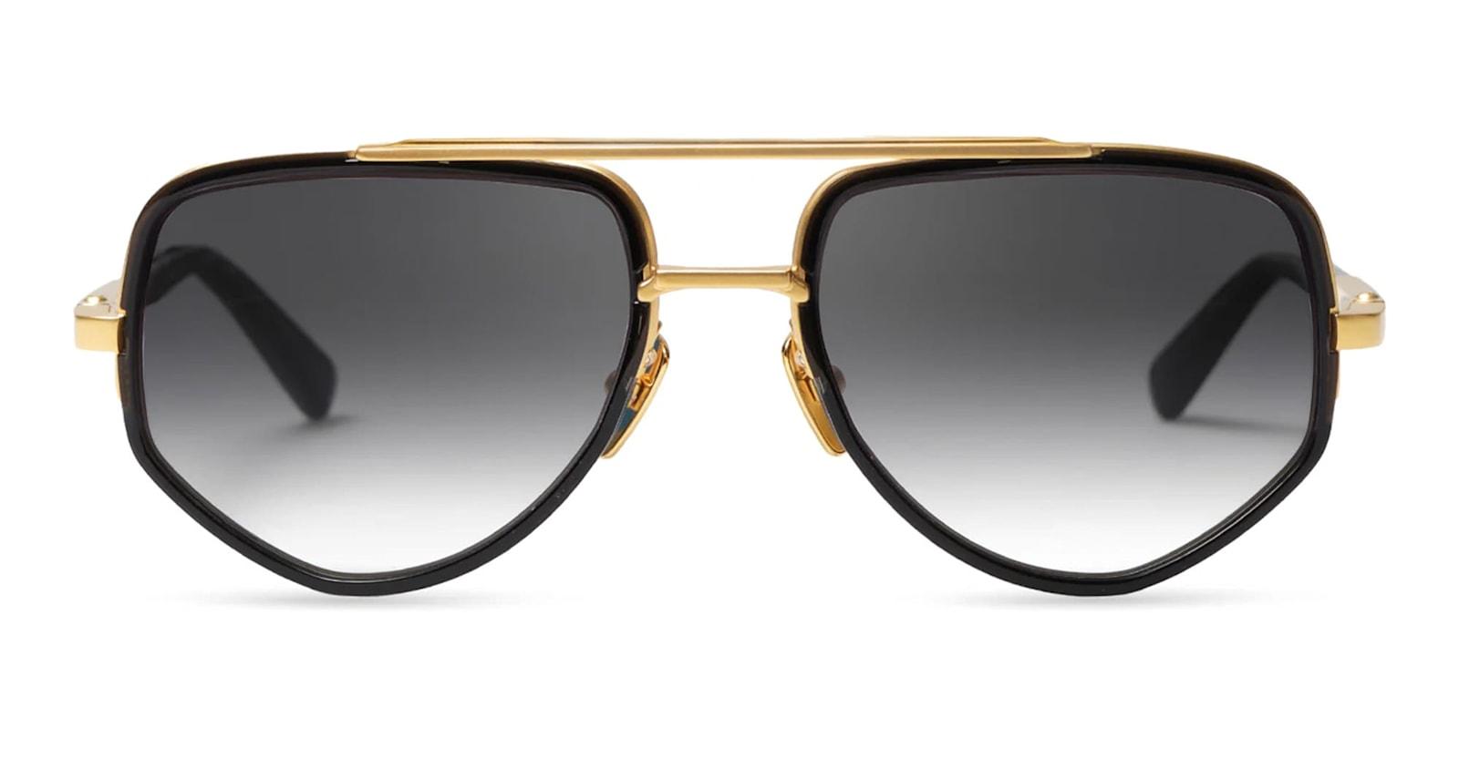dita mach-x - black glass / matte yellow gold sunglasses