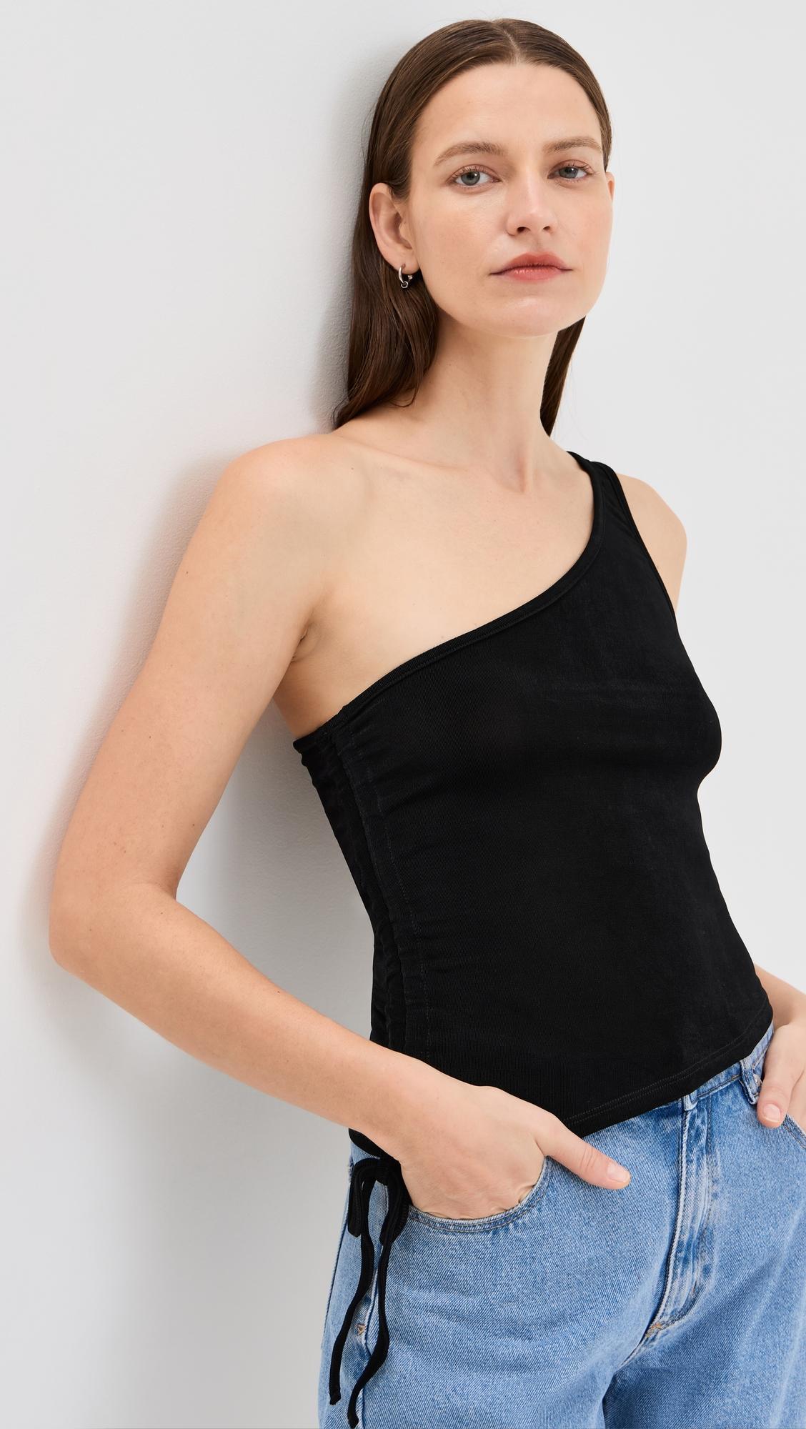 diva one shoulder top