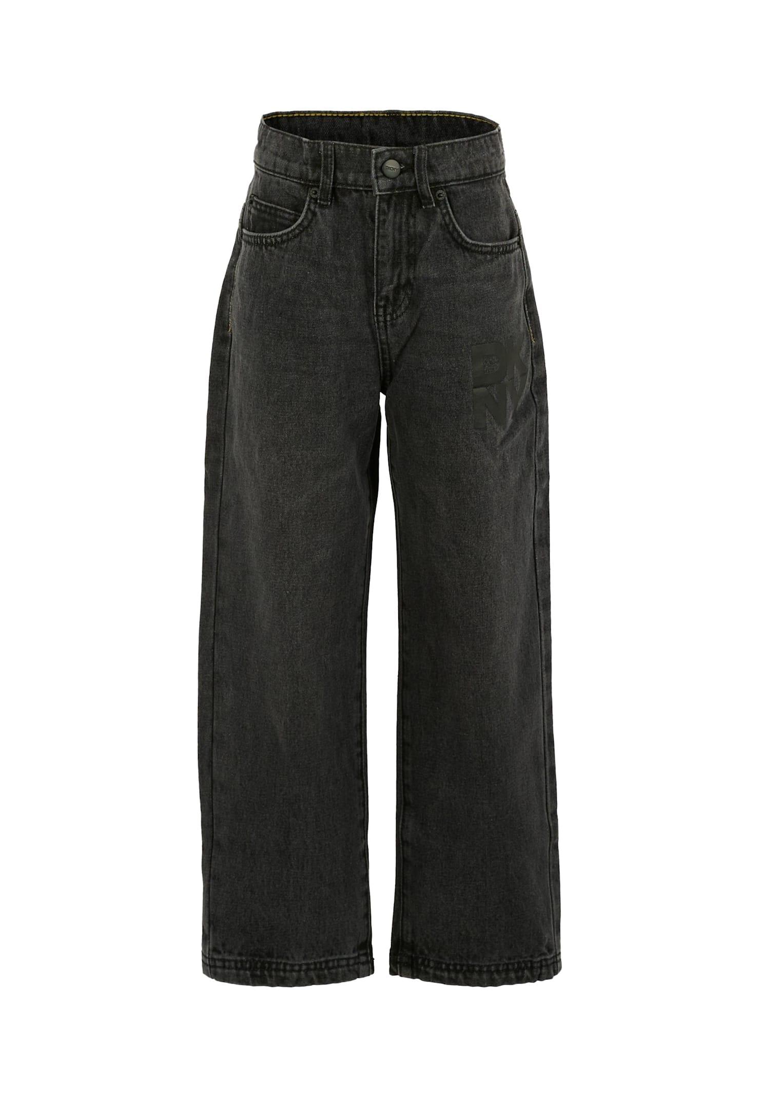 dkny black jeans for girl with logo