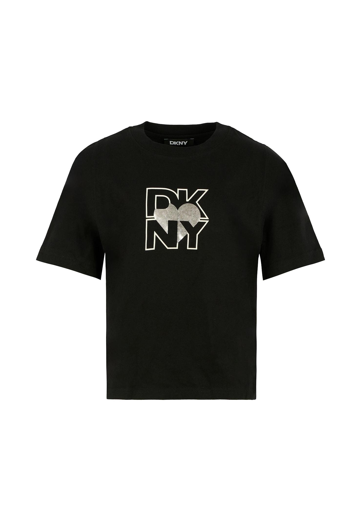 dkny black t-shirt for girl with logo