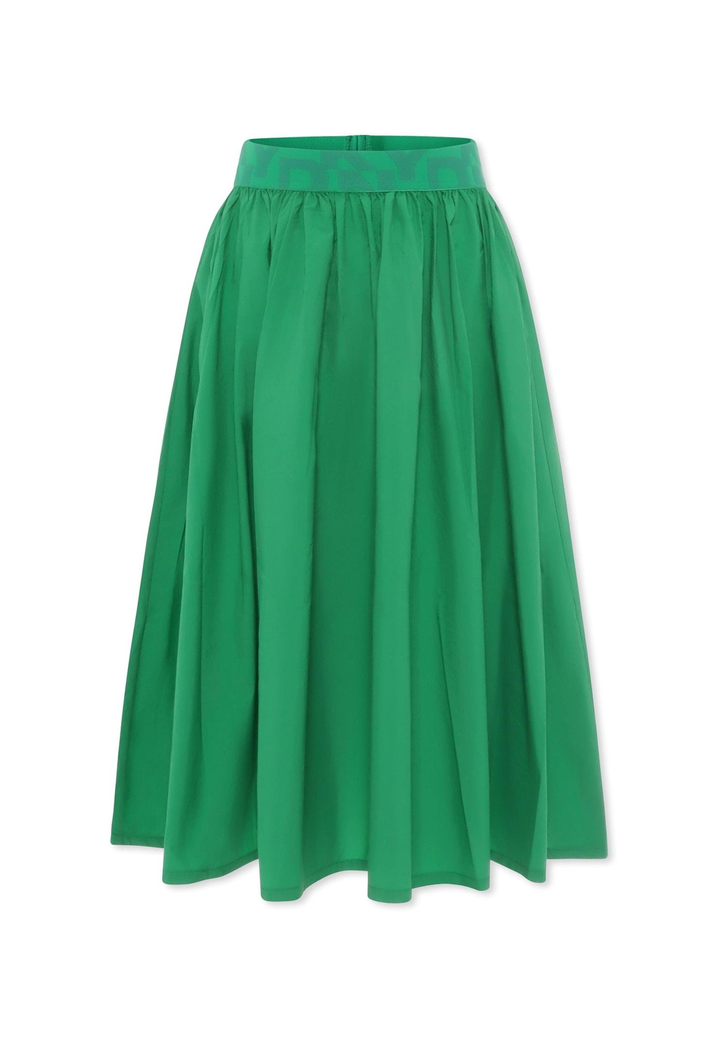 dkny green skirt for girl with logo