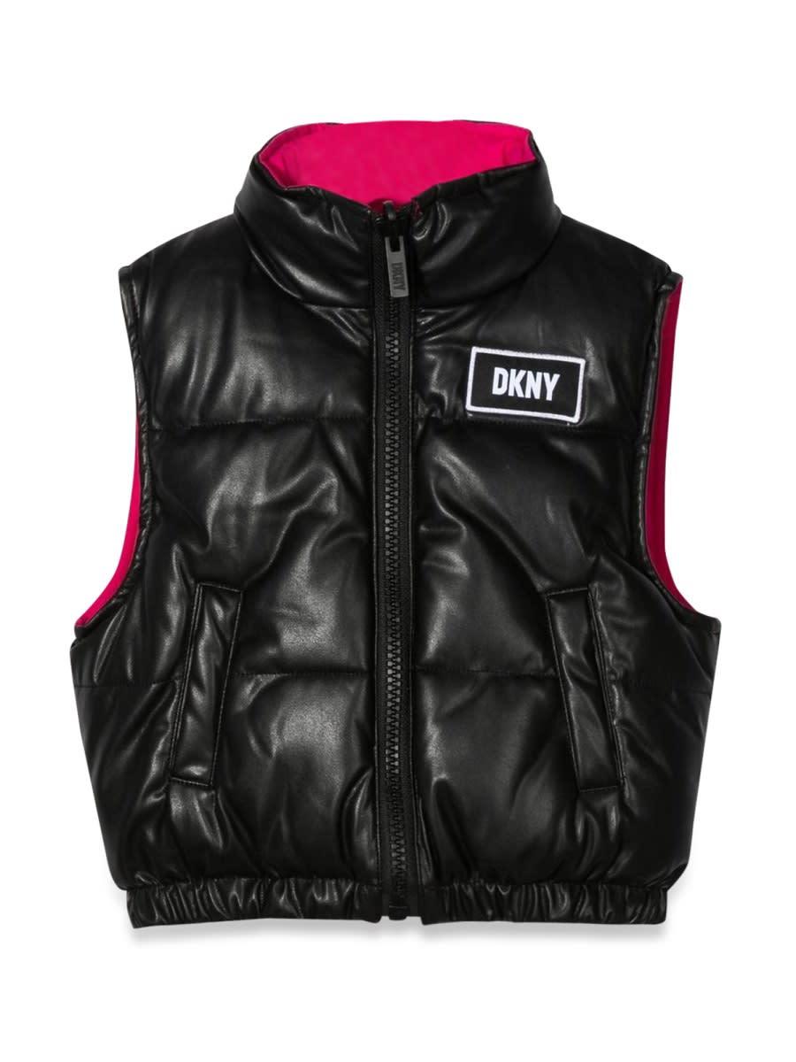 dkny reversible sleeveless down jacket