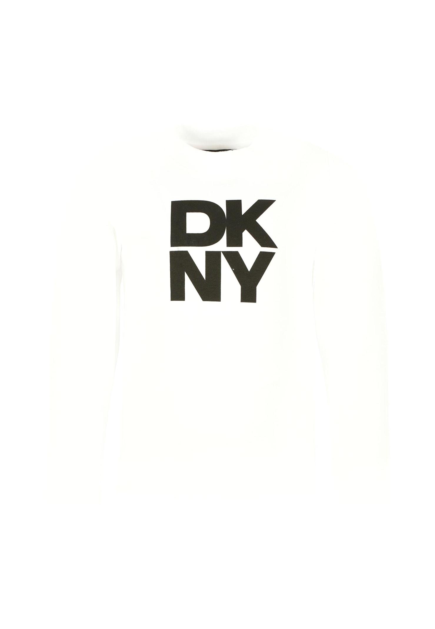 dkny white t-shirt for girl with black logo