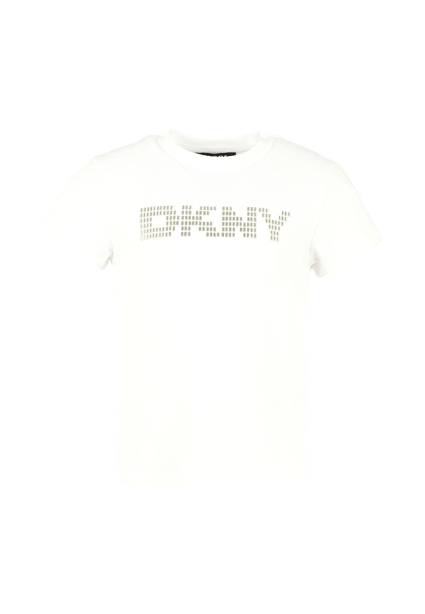 dkny white t-shirt for girl with logo