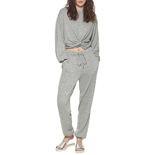 dkny women's basic soft everyday jeans knit top, avenue grey