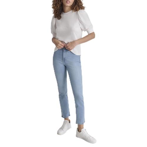 dkny women's ruched soft trendy top, white