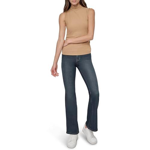 dkny women's ruched versatile trendy everyday top, truffle