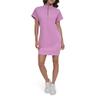 dkny women's short sleeve half-zip sweatshirt dress, fuchsia sky, x-large