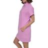 dkny women's short sleeve half-zip sweatshirt dress, fuchsia sky, x-large