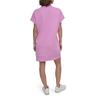 dkny women's short sleeve half-zip sweatshirt dress, fuchsia sky, x-large