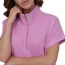 dkny women's short sleeve half-zip sweatshirt dress, fuchsia sky, x-large