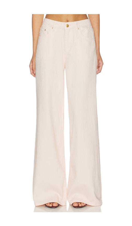 dl1961 alex low rise baggy wide leg jeans in pink.