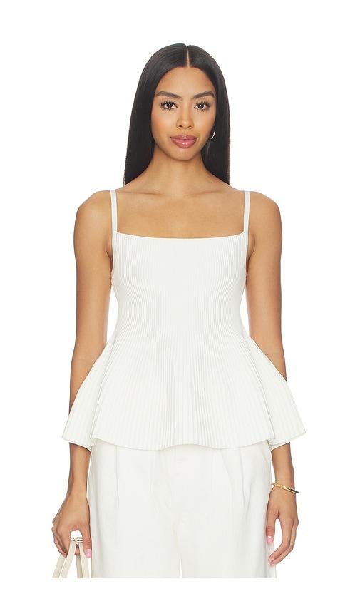 dl1961 peplum tank top in white.
