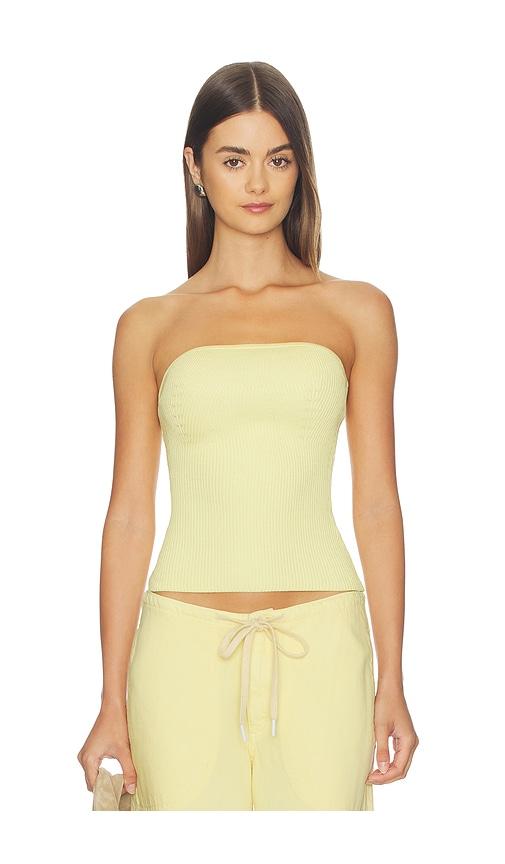 dl1961 tube top in yellow.