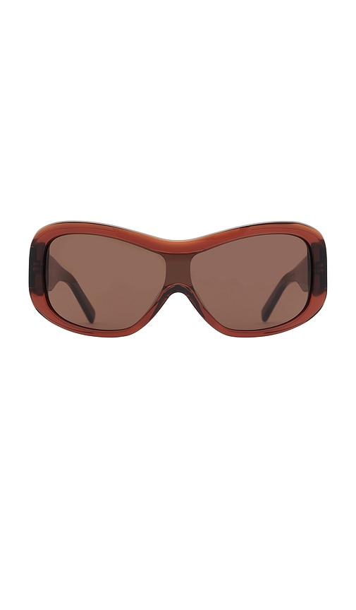 dmy studios nina sunglasses in rust.